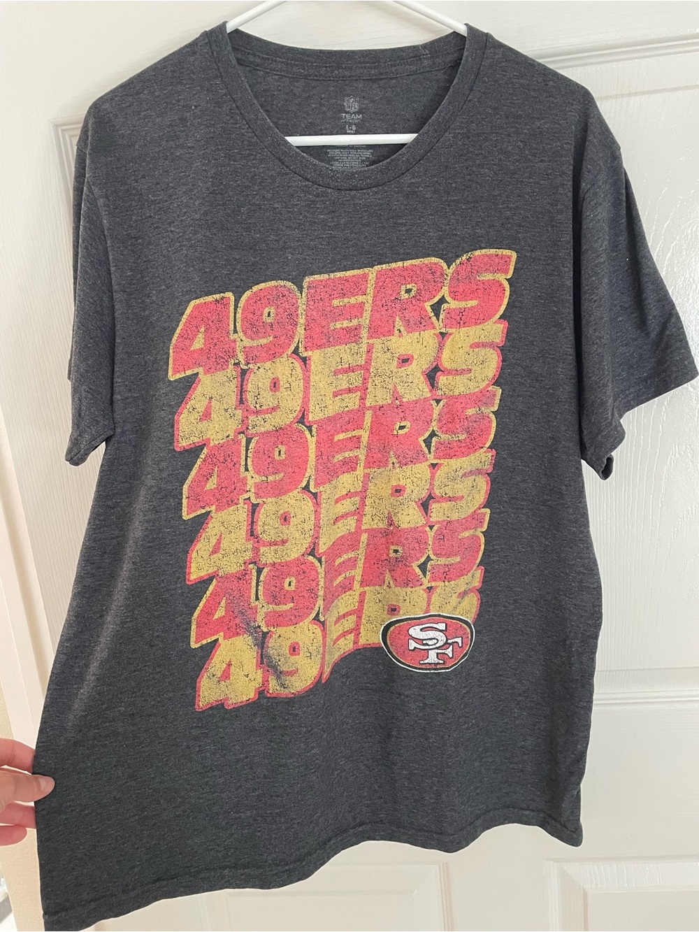NFL Heather Charcoal Team Apparel Tee - Gray